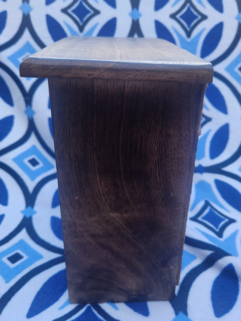 Mini Wooden Dresser Top Chest 2 Drawer Rustic Carved Arrow Jewelry Organizer